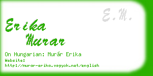 erika murar business card